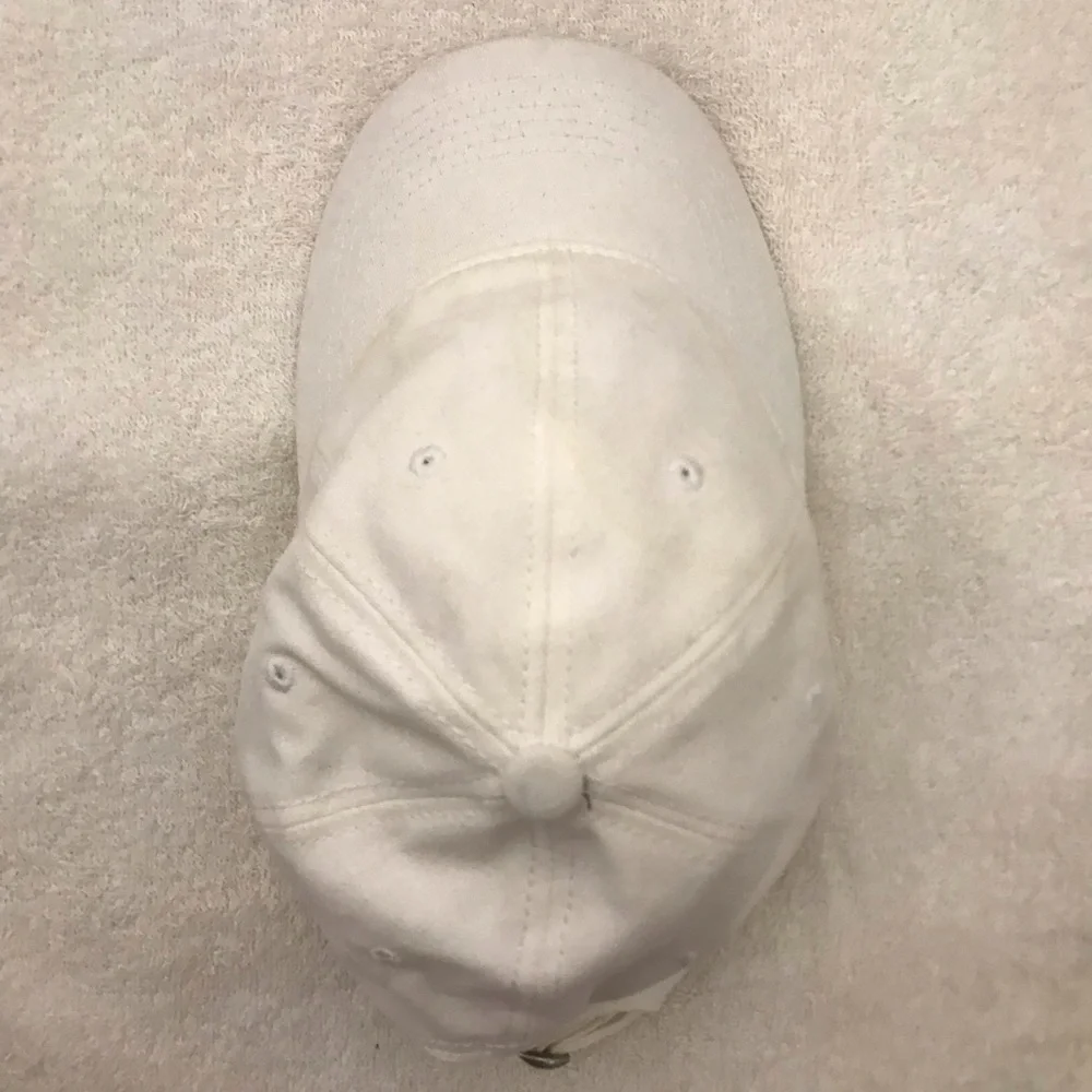 Women's Plain White Adjustable Buckle Strapped Ball Cap